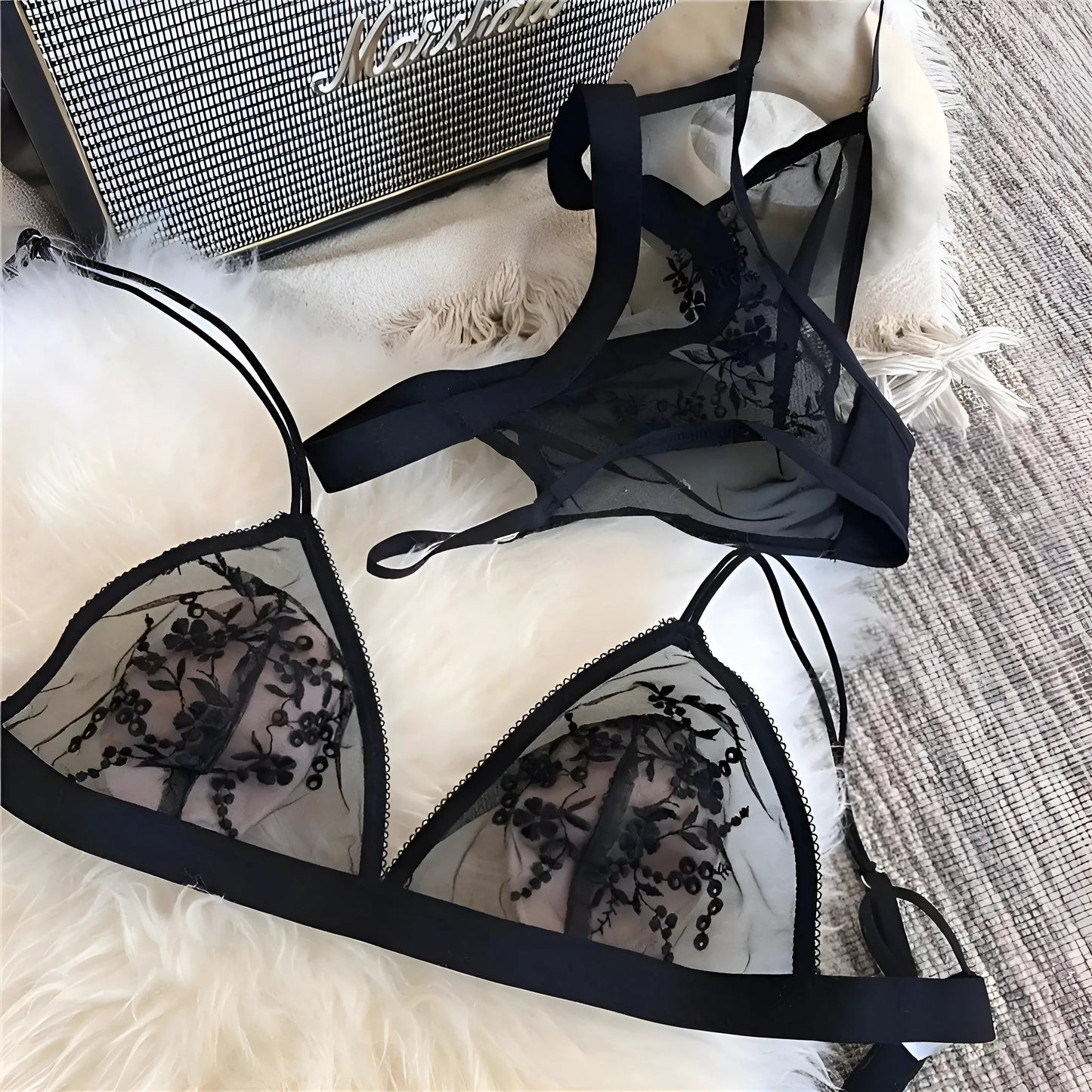Transparent Lace Lingerie Set