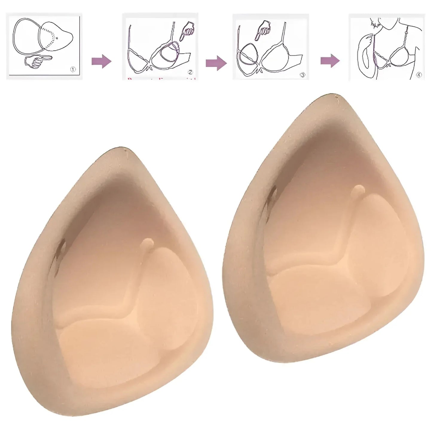 Triangle Fabric Bra Inserts