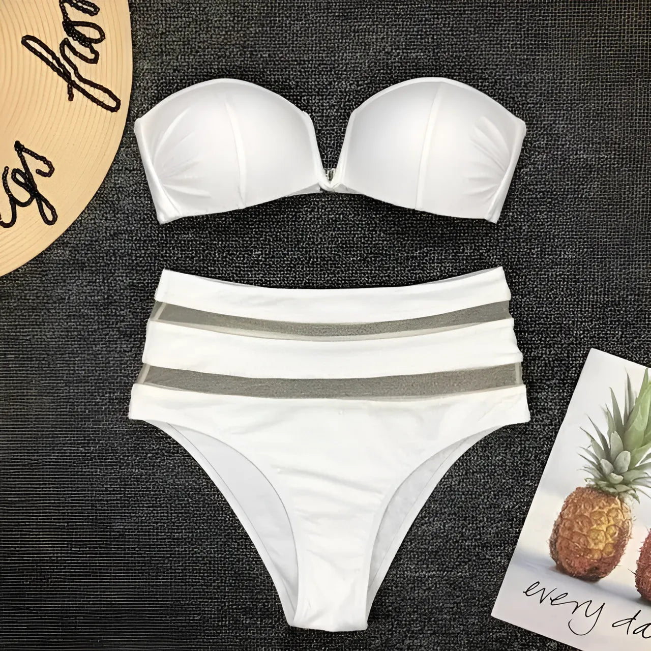 Two-Piece Swimsuit with Decorative Bottom