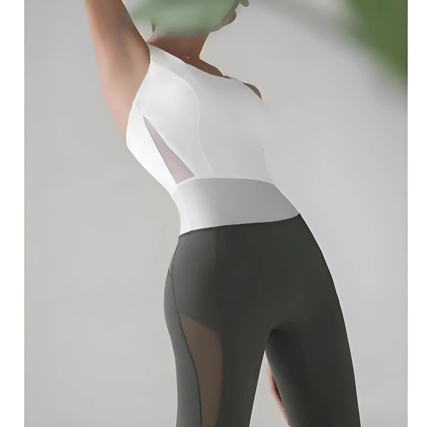 Two-Tone One-Piece Sports Outfit