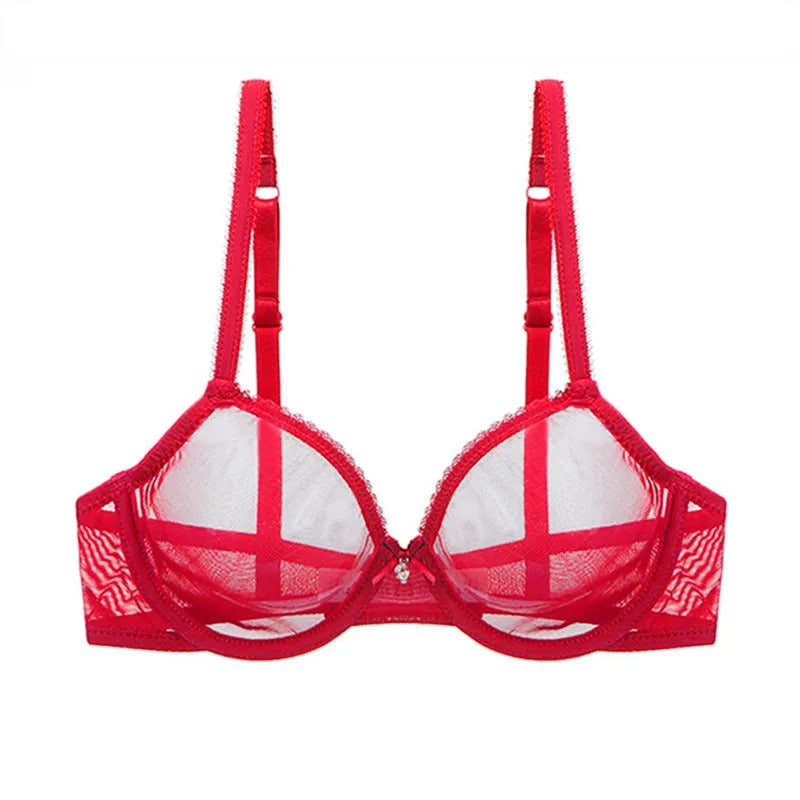 Lace bra with adjustable straps