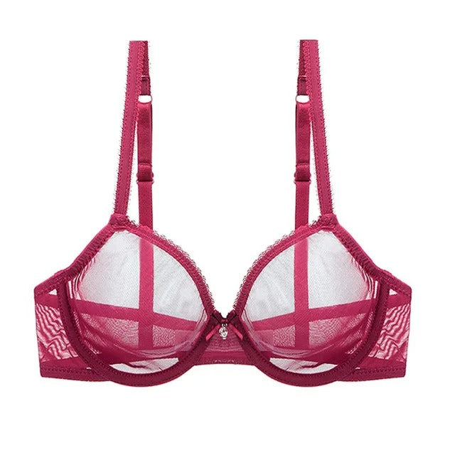 Lace bra with adjustable straps