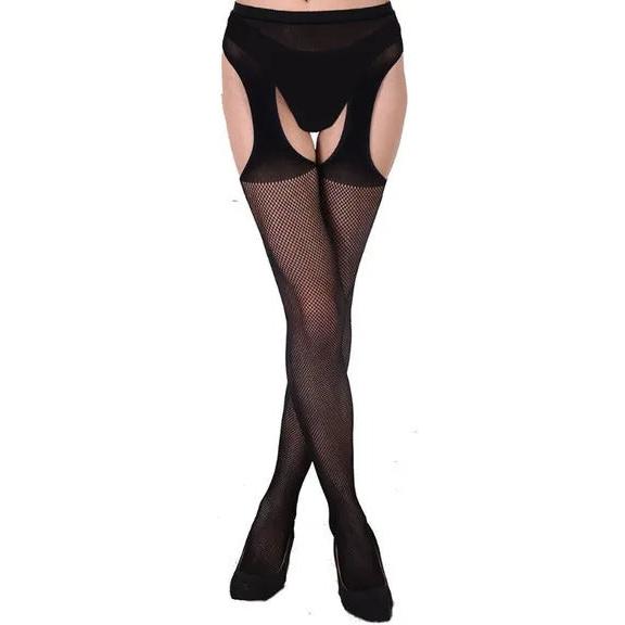 Suspender tights with a garter belt
