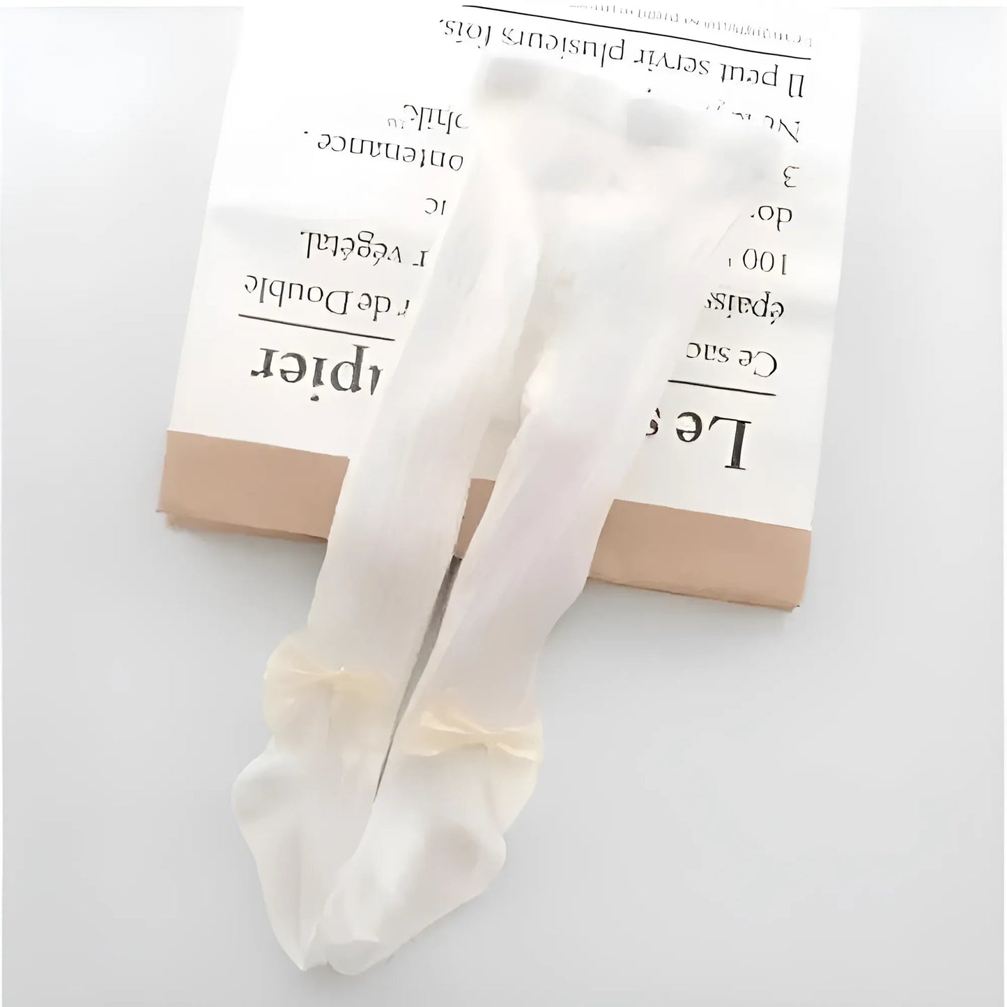 White Children's Tights with Bows