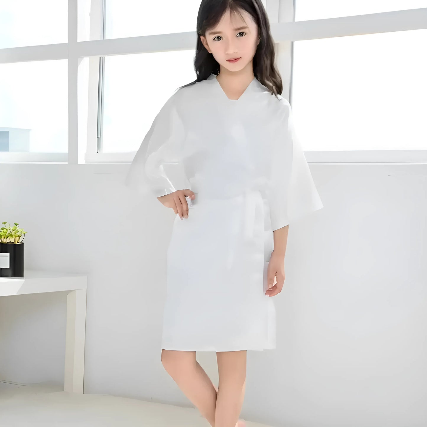 White Classic Children's Bathrobe