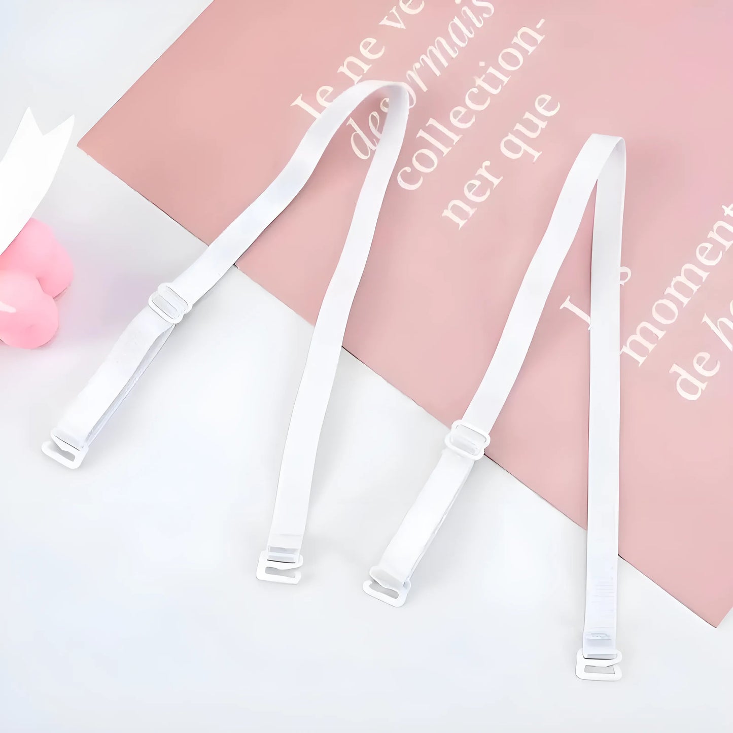 White Classic Thin Bra Straps