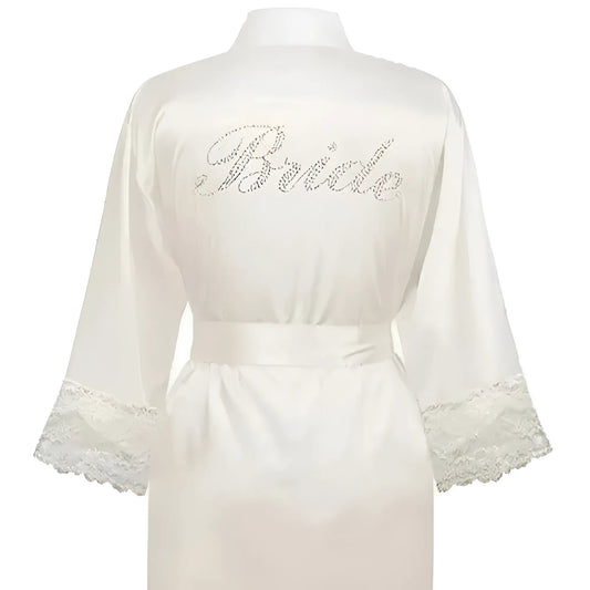 White Lace Bridal Robe