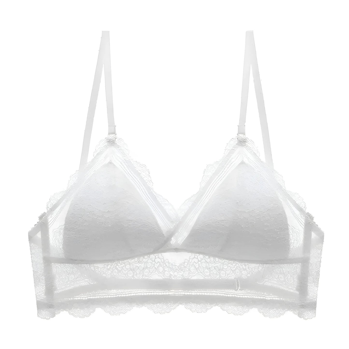 White Low-Back Bralette