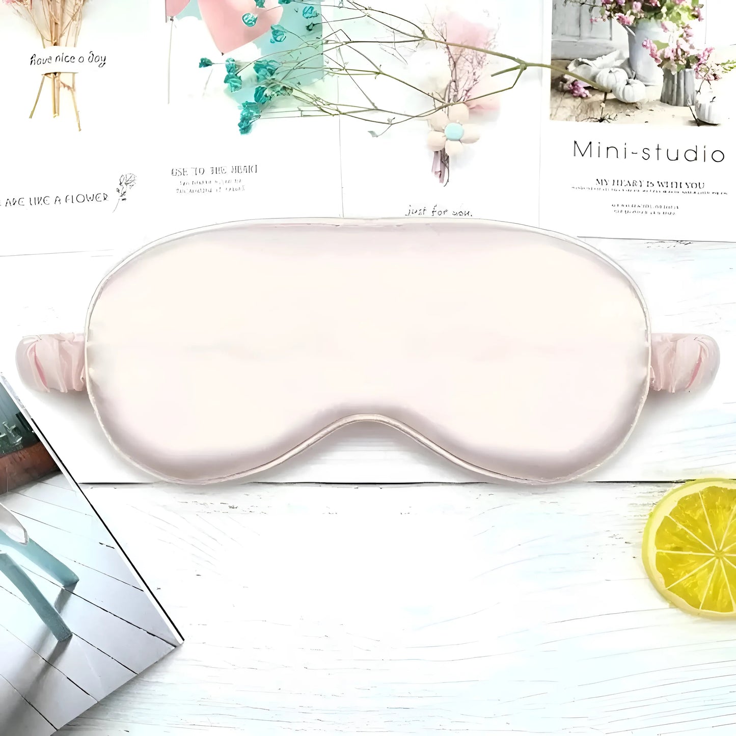 White Silk Eye Mask