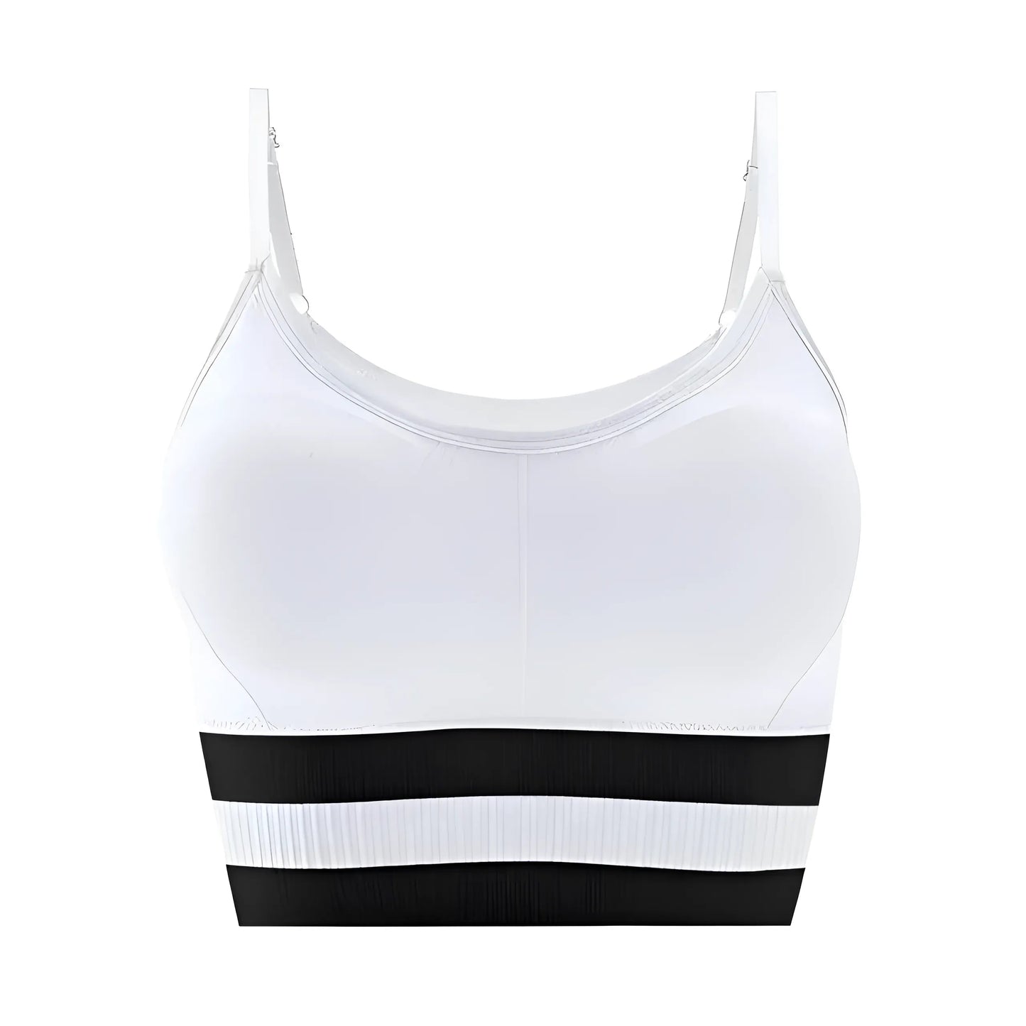 White Sport Bra with Straps