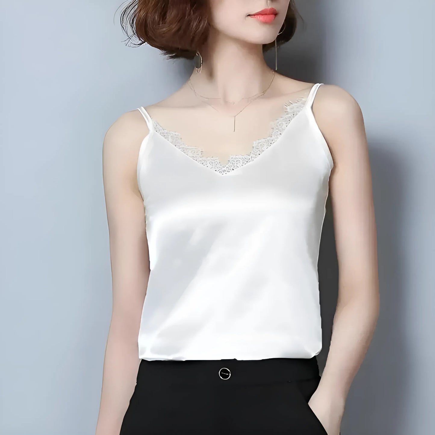 White Women's Satin Camisole