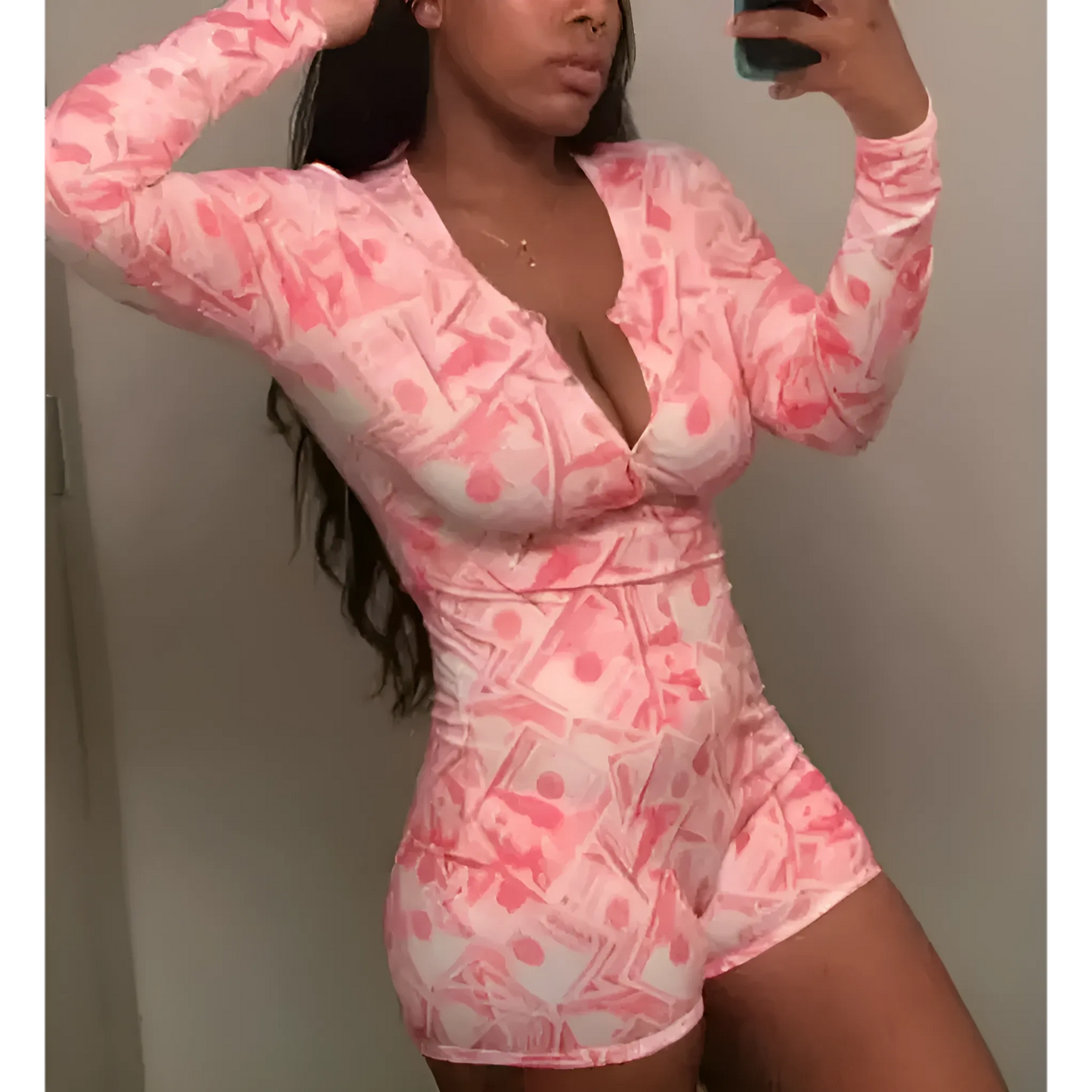Women's Money Print Romper