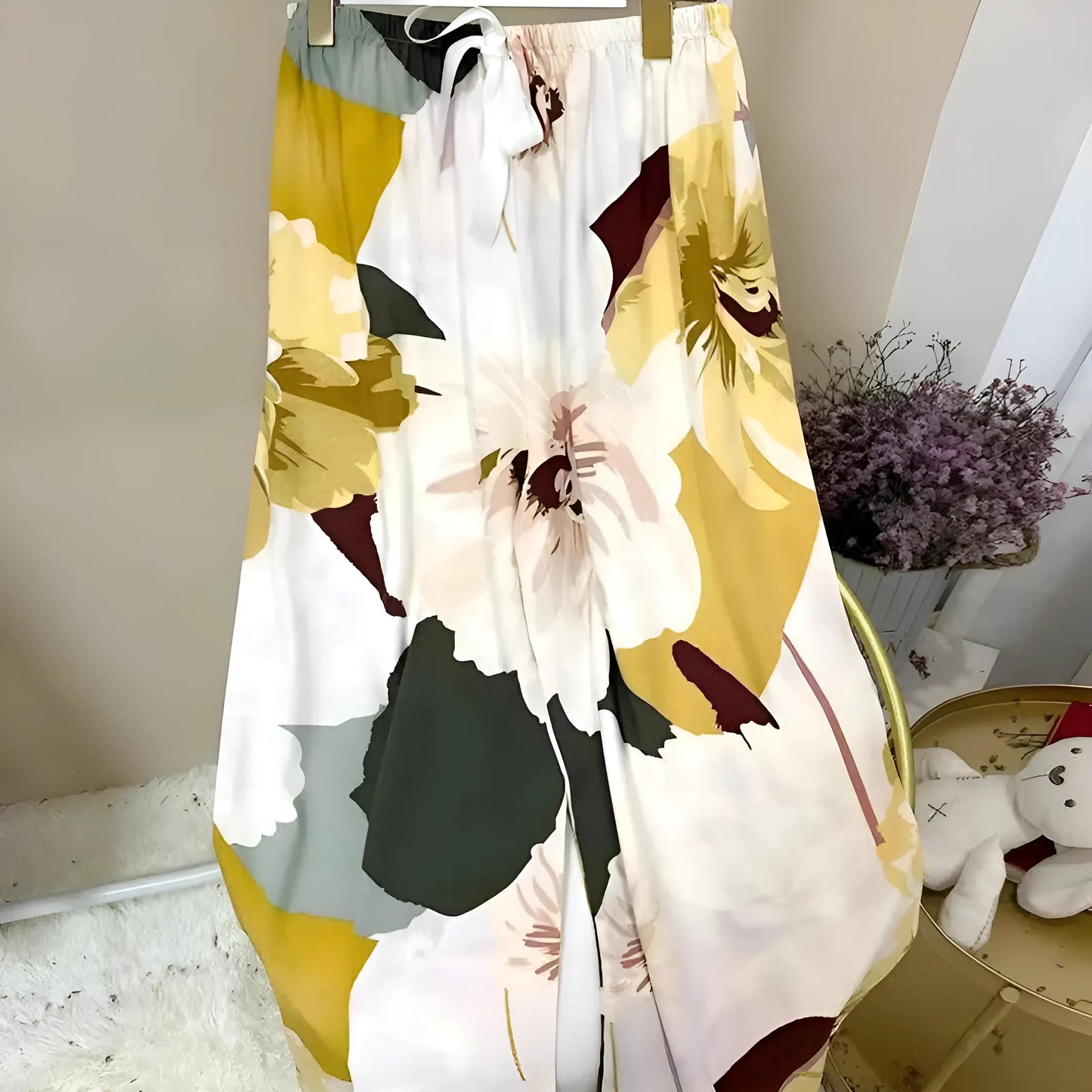 Yellow Floral Pyjama Trousers