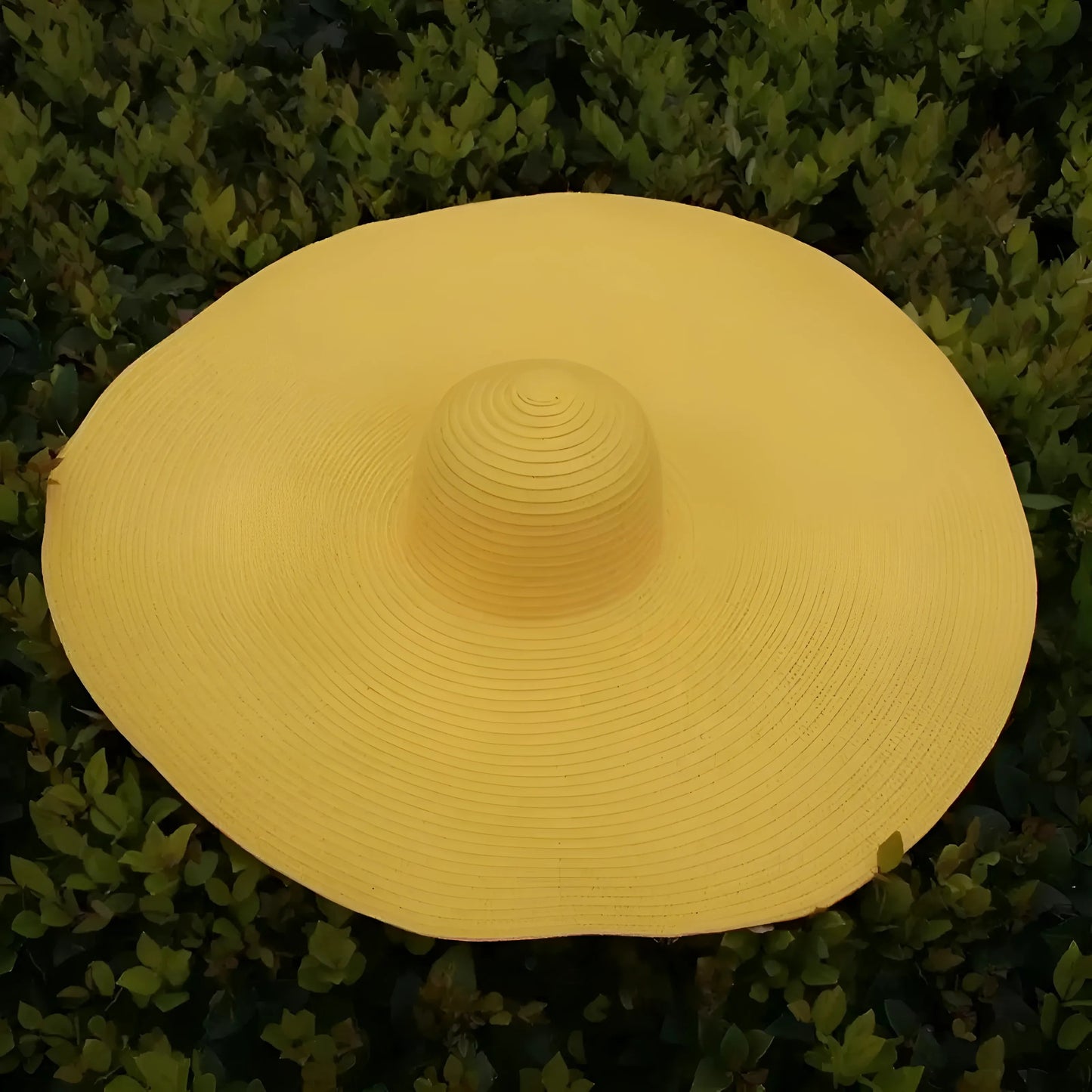 Yellow Wide Brim Beach Hat