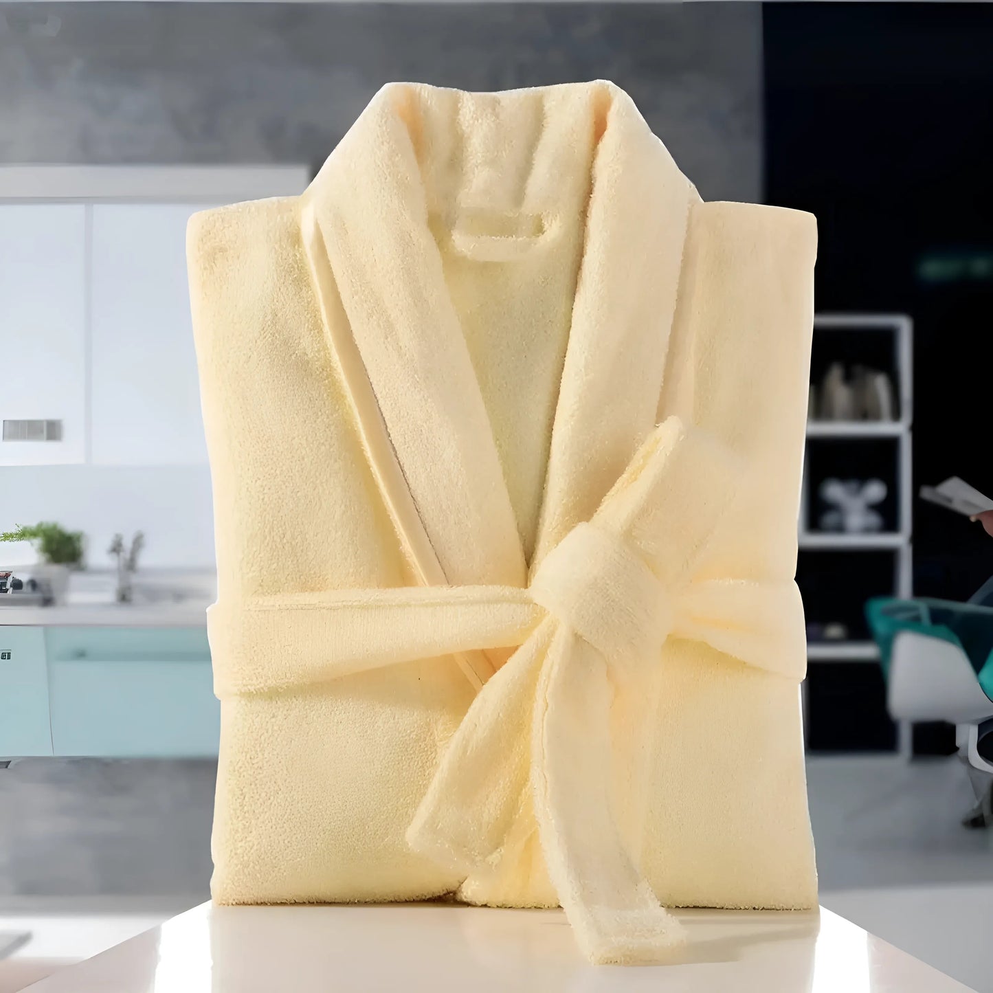 Yellow Women's Cotton Robe