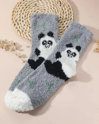 Warm fluffy long socks