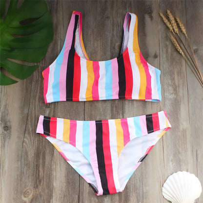 Rainbow Two-Piece Swimsuit