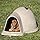 Petmate Large Dog House Outdoor Weatherproof – Indigo Igloo Dog House, Made in USA, for Large Dogs 50 to 90 pounds, TAUPE/BLACK