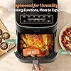 Cosori 9-in-1 TurboBlaze Air Fryer 6 Qt, PFAS-Free Ceramic Coating, 90°–450°F, Precise Heating for Even Results, Air Fry, Roast, Bake, Broil, Dry, Frozen, Proof, Reheat, Keep Warm, 120V, Dark Gray