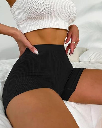 Fitted Ribbed Shorts