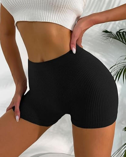 Fitted Ribbed Shorts