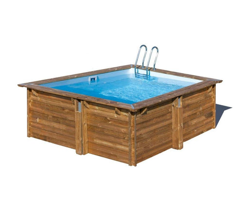 Piscine bois carrée Capri 420 x 420 x 145 cm