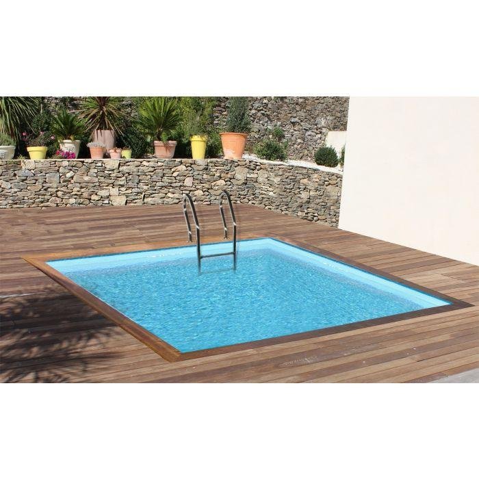 Piscine bois carrée Capri 420 x 420 x 145 cm