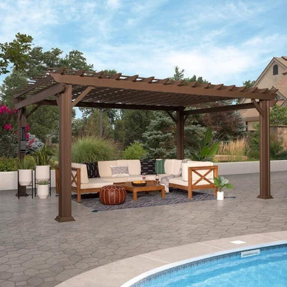 Backyard Discovery 16 ft. x 12 ft. Steel Traditional Pergola