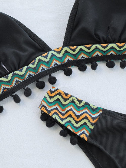 Swimsuit bikini with decorative fringes