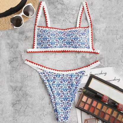 Vintage bikini with adjustable straps