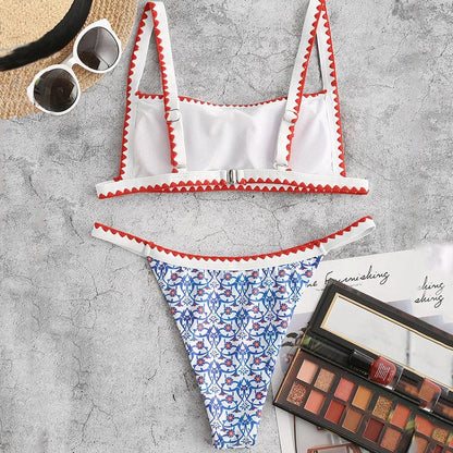 Vintage bikini with adjustable straps
