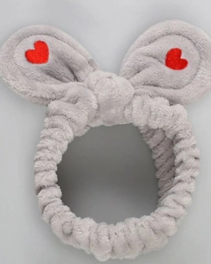 Fluffy Headband with Hearts