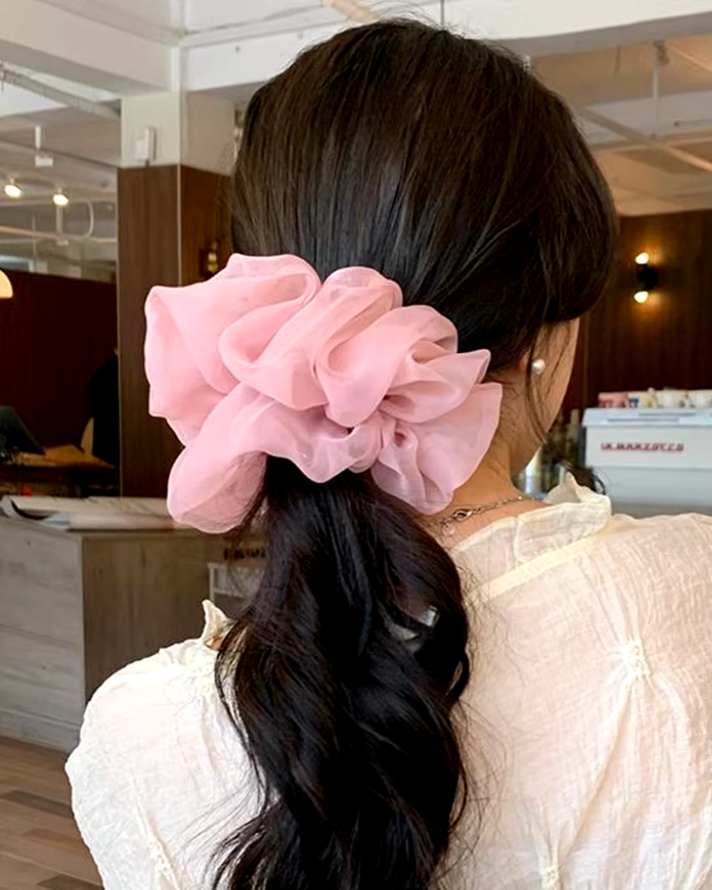 Chiffon scrunchie hair tie