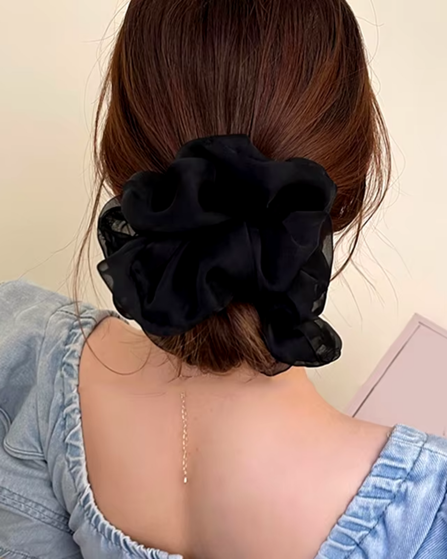 Chiffon scrunchie hair tie