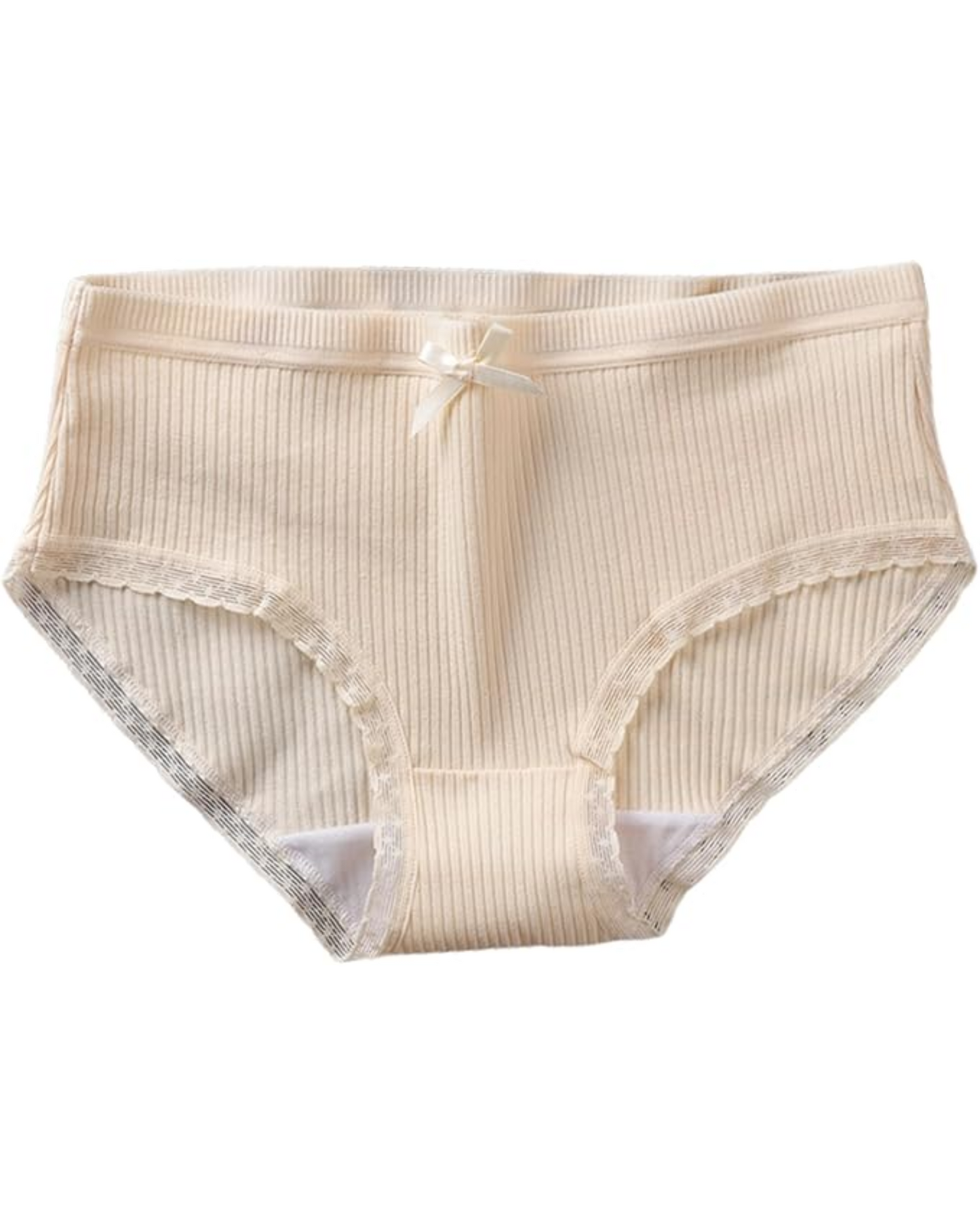 Comfortable ribbed briefs with lace