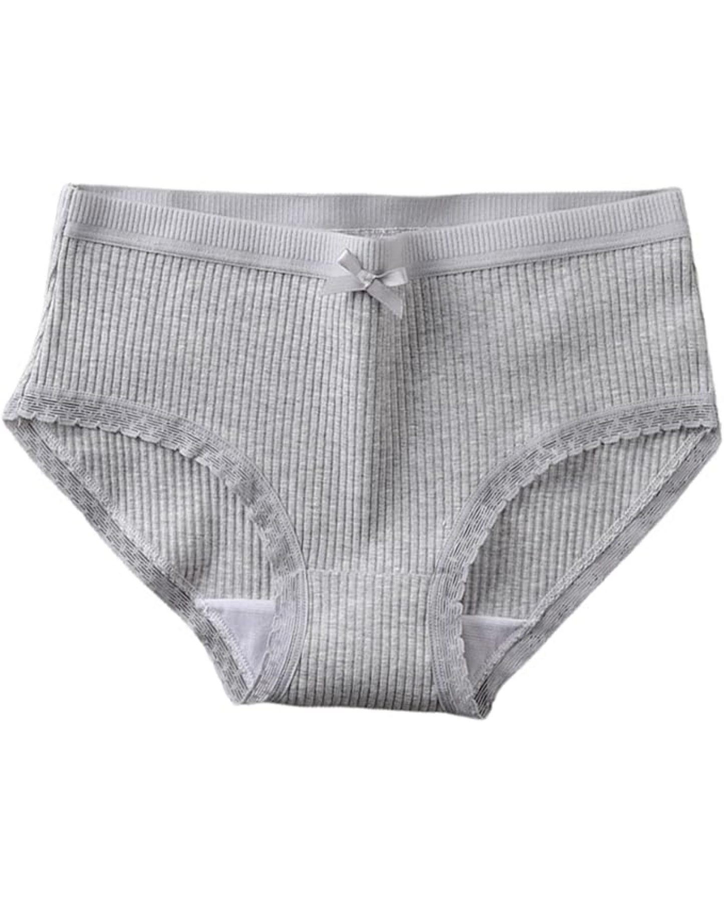 Comfortable ribbed briefs with lace