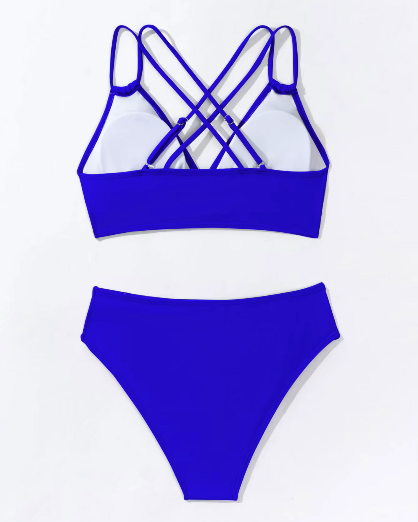 Swimsuit with crisscross straps at the back