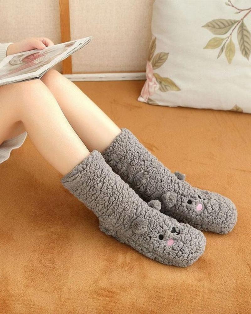 Fluffy Bear Socks