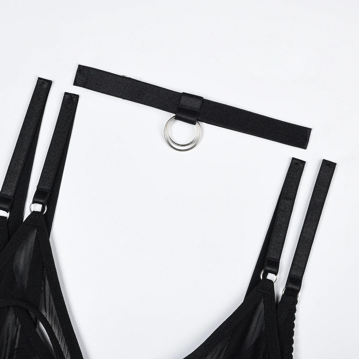 Lingerie set with cut-outs at the bust