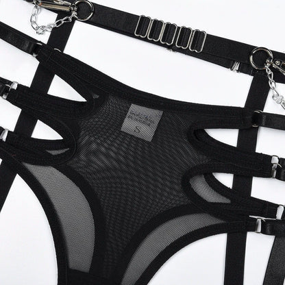 Lingerie set with cut-outs at the bust