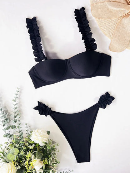 Two-piece push-up swimsuit