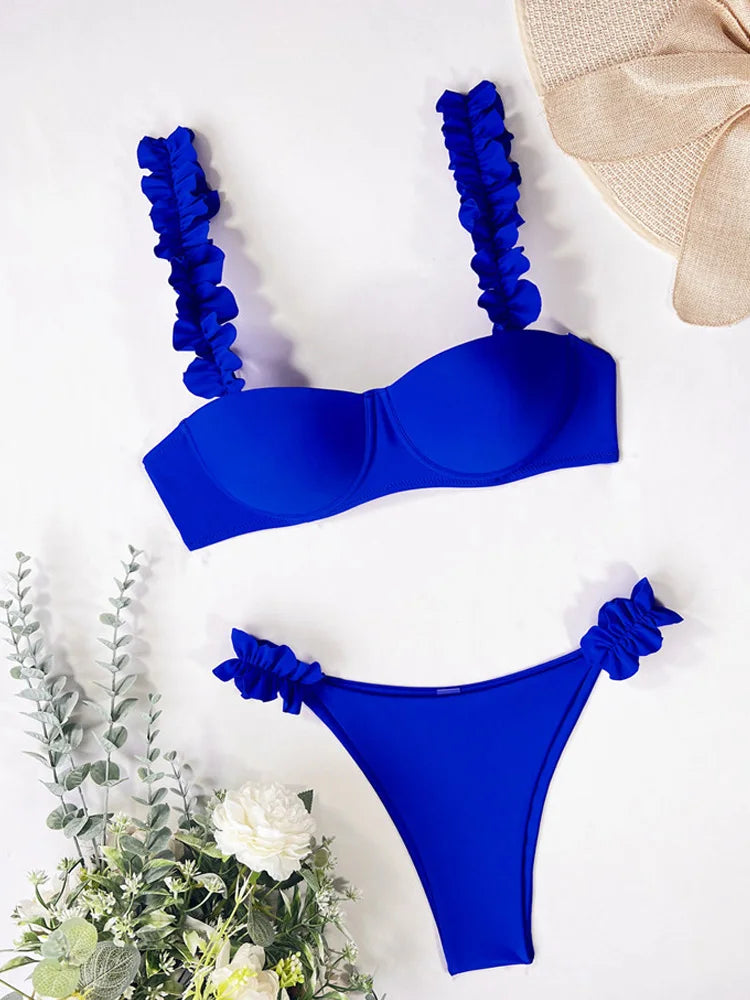 Two-piece push-up swimsuit
