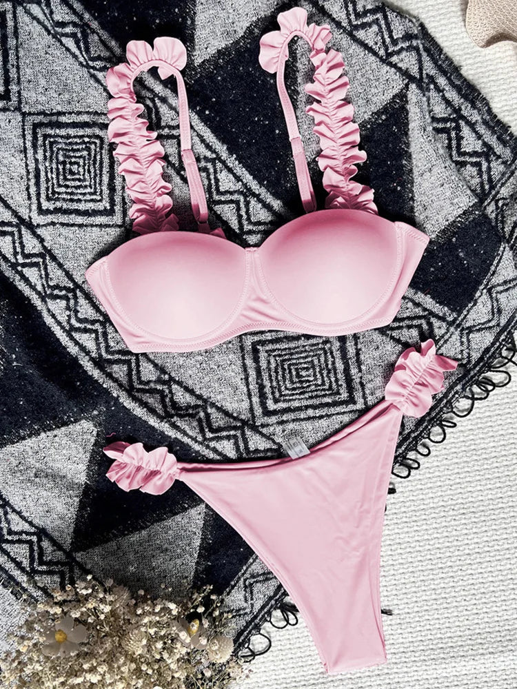 Two-piece push-up swimsuit