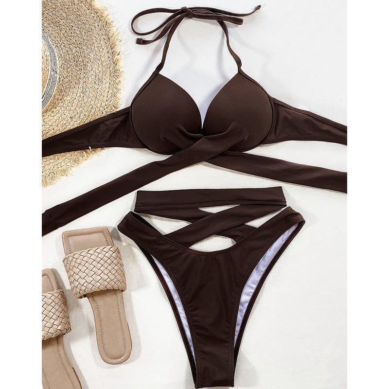 Two-piece swimsuit with padded cups