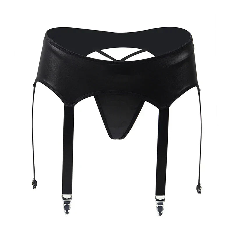 Suspender belt adjustable with hooks
