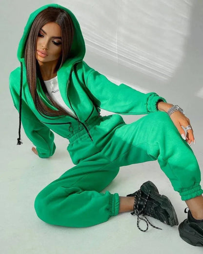 Comfortable hooded tracksuit onesie