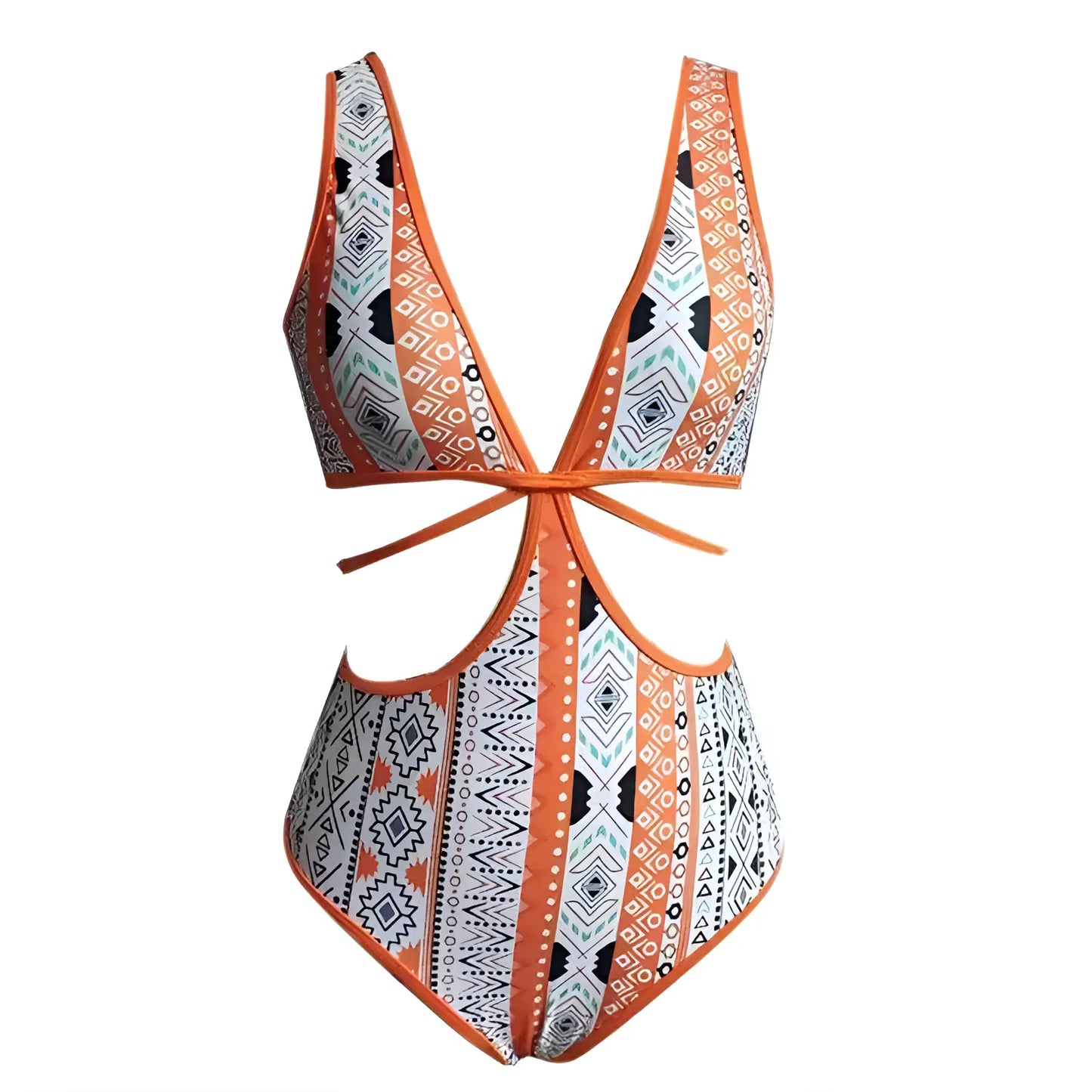 Aztec Print One-Piece Swimsuit