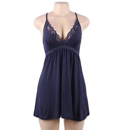 Lace Trim Nightdress in Plus Sizes