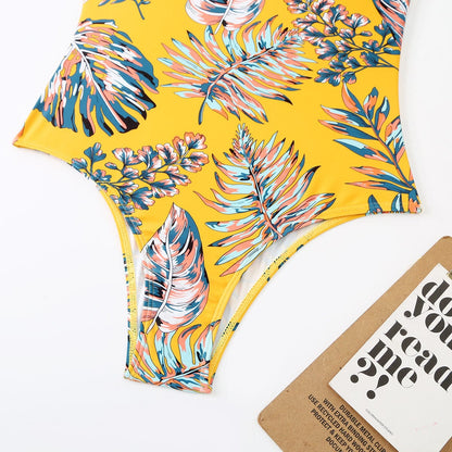 One-piece swimsuit with adjustable straps