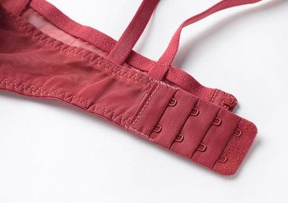 Lace lingerie set with decorative straps